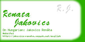 renata jakovics business card