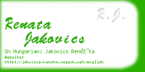 renata jakovics business card